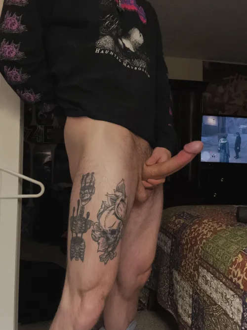 Thumbnail PizzaPenis98's New Tattoo Unveiled: A Cock Perspective