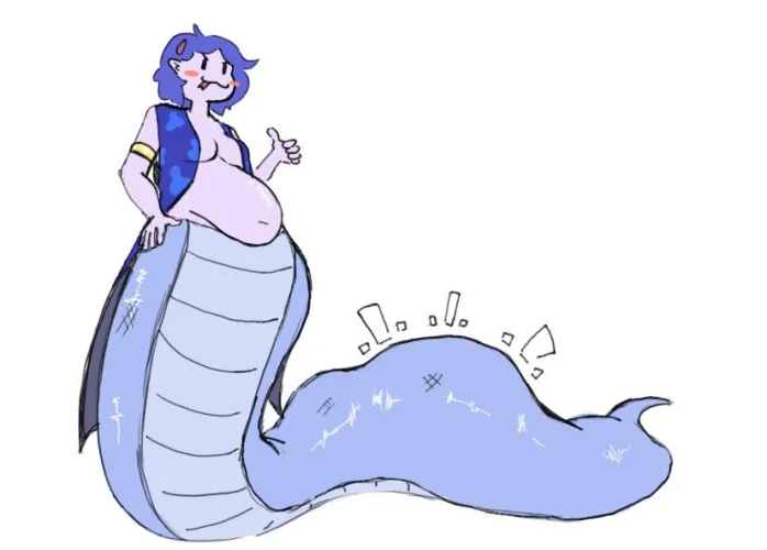 Thumbnail Discover Intriguing Art in 'Imagine My Lamia OC Testing Her New Appetite Art by Me' from HungryCharlotte in the Vore Category