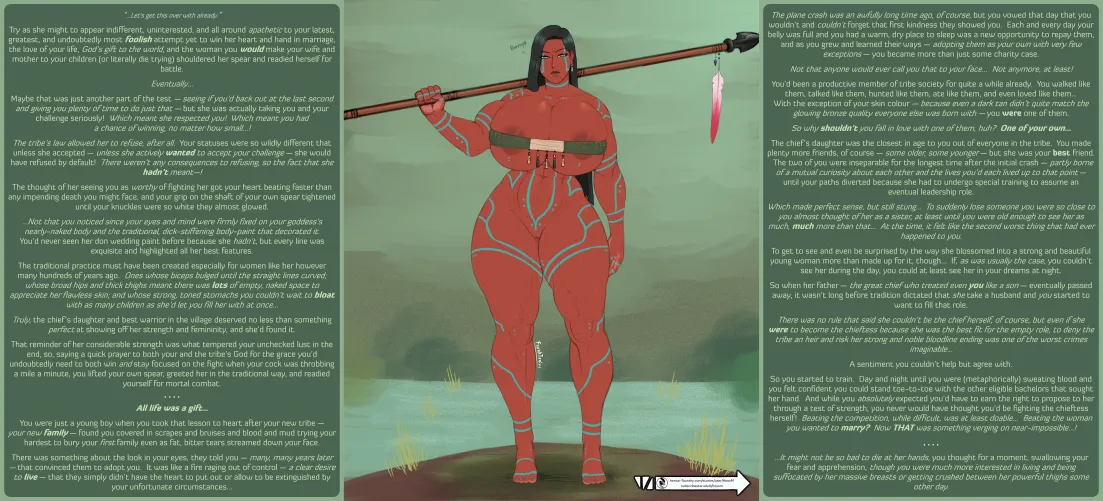 Thumbnail Commission Teaser: Bleached Amazonian Muscle Woman - MtG-Ti