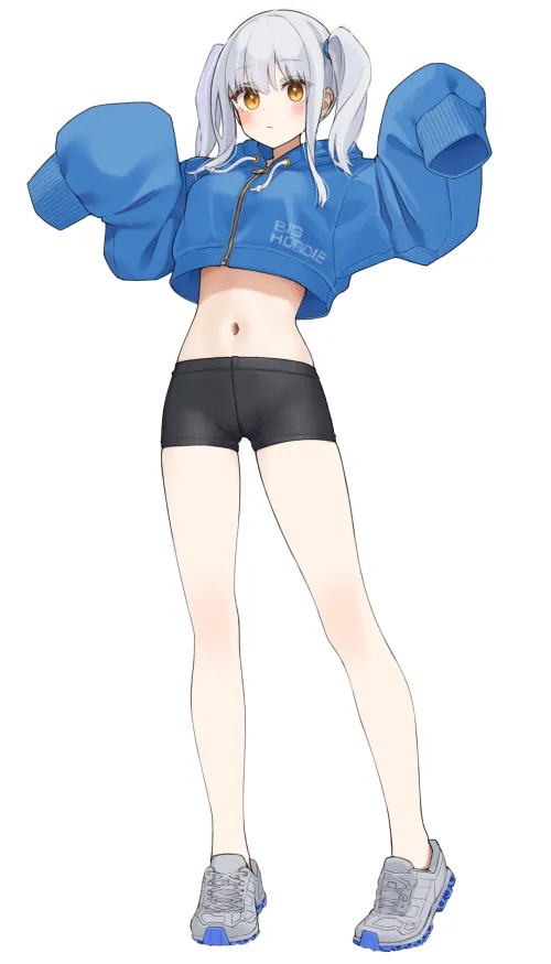 Thumbnail A_MASSIVE_PERVERT's Original CropTop Hoodie in the Animemidriff Category