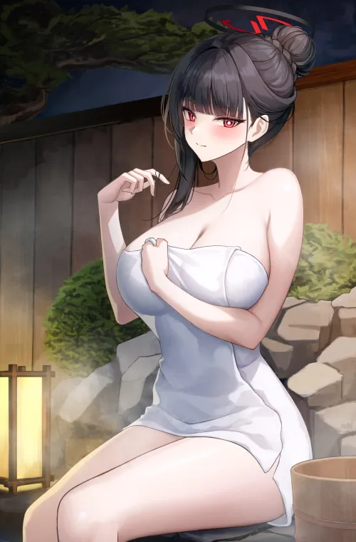 Thumbnail Dive into the Steamy World of Onsen in Rio Blue Archive by CheetahSperm18 | Ecchi