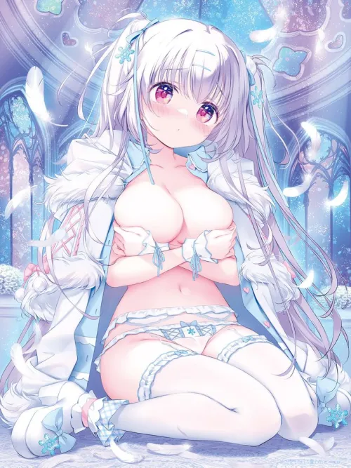 Thumbnail Lovely in White: A Charismatic Girl in Elegant Clothes | RainDMask | ecchi