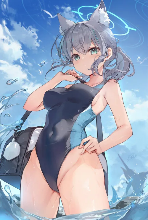 Thumbnail Beach Beauty: Dive into Swimsuit Adventures with Shiroko from Blue Archive