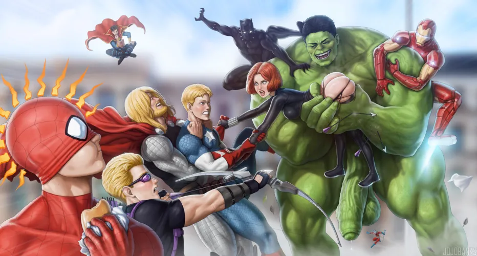 Thumbnail EnigmusPrime Introduces Avengers JojoBanks Marvel Comics - MonsterMen Clash