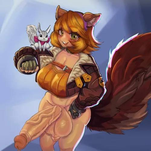 Thumbnail Discovering 'Tasty Squirrel Nuts' in Futanari Art by Vithroil