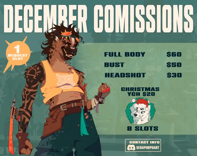 Thumbnail Unveiling the First FURSONA: DECEMBER COMMS Dive by seraphrpgart