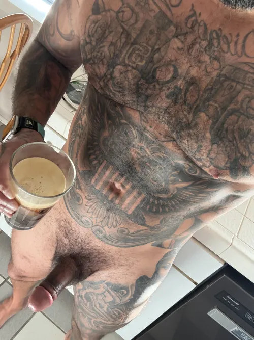 Thumbnail Primalelec Enjoys Morning Coffee: A hotguyswithtattoos Moment