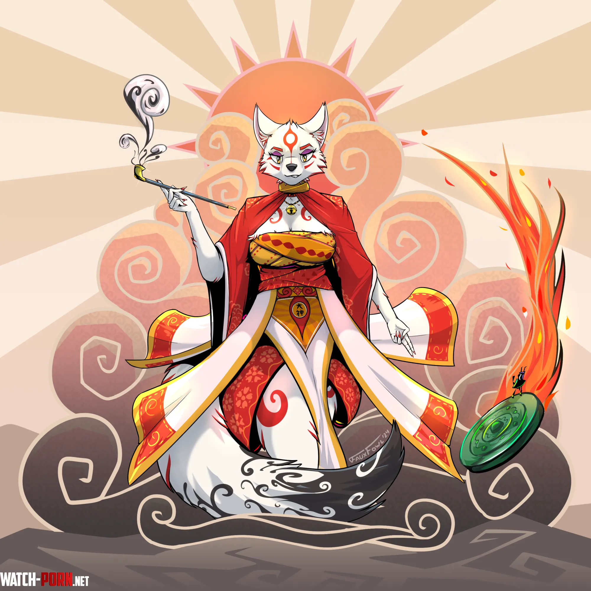 After hearing the exciting announcement to bring back Okami I wanted to post some older Okami fanart Ive made  FauxFowl by FauxFowl