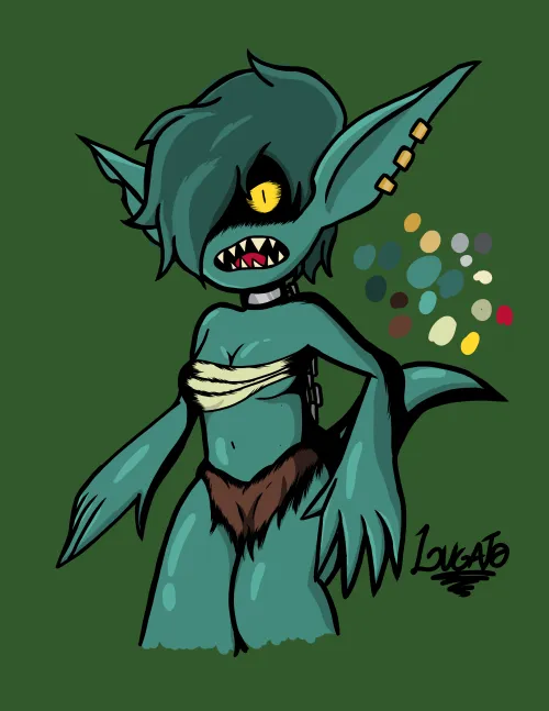 Thumbnail Creative Display: OC First Time Trying to Draw a Goblin by Cats_n_Sketchs | MonsterGirl