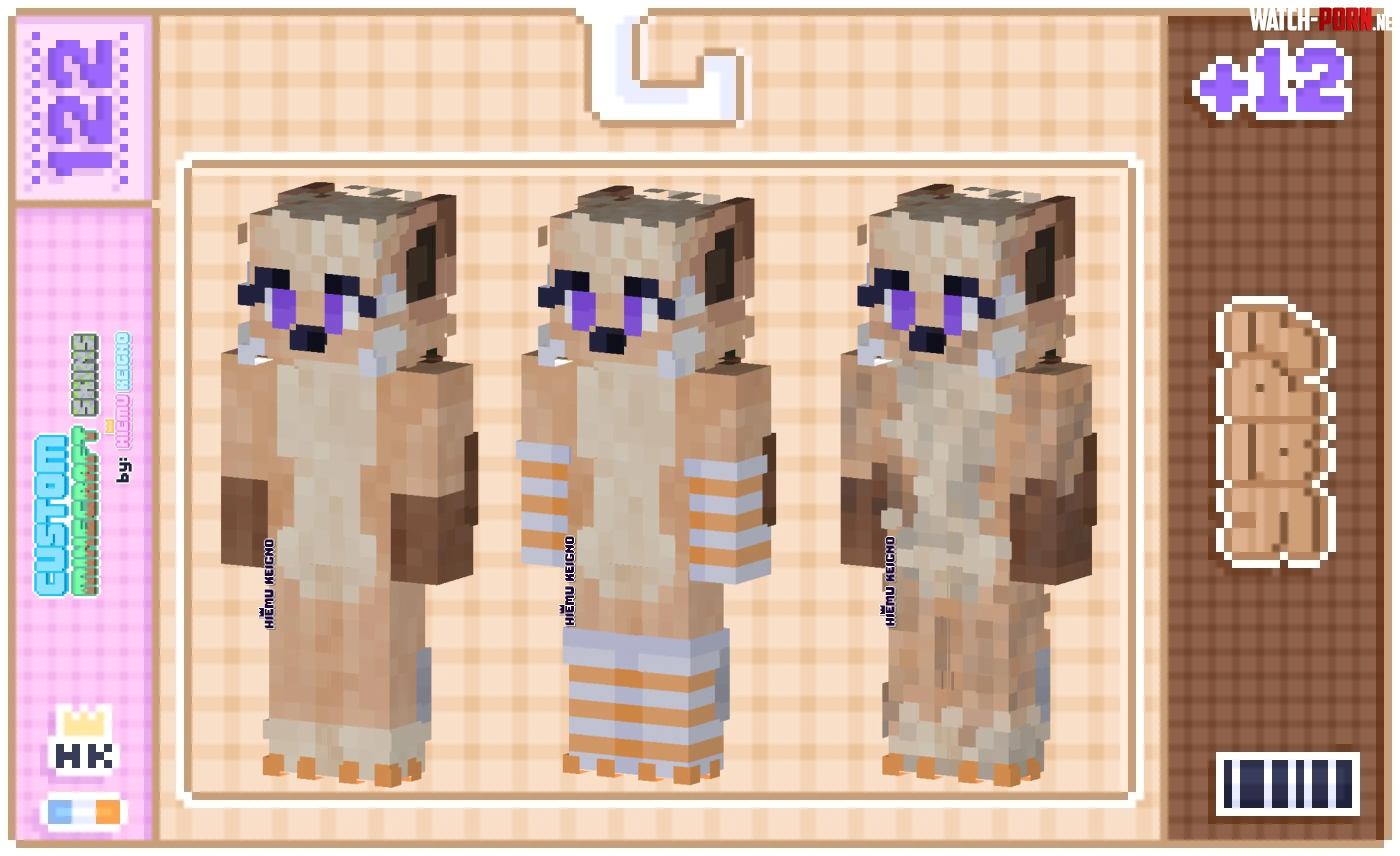  Furry Minecraft Skin Commission Art by me  by hiemukeigno