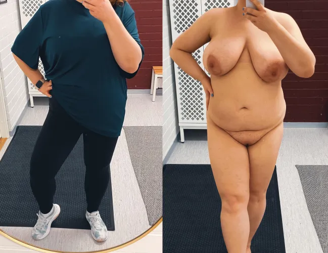 Thumbnail Post Gym On/Off Selfie - Check Out nordiclegss in amazingtits Category