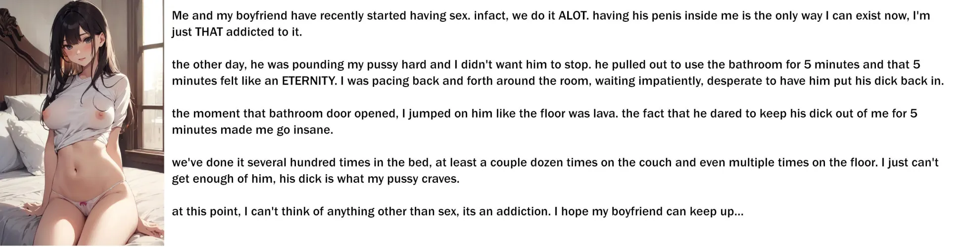 Thumbnail Exploring Sex Addiction: A Nymphomaniac's Story by NSFWilliam69 | hentaicaptions