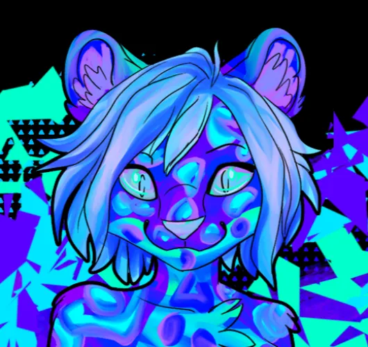 Thumbnail Rainbow Leopard Creations: A Neon PFP on Rainbowroadboobskysocial by CommonOffice3437