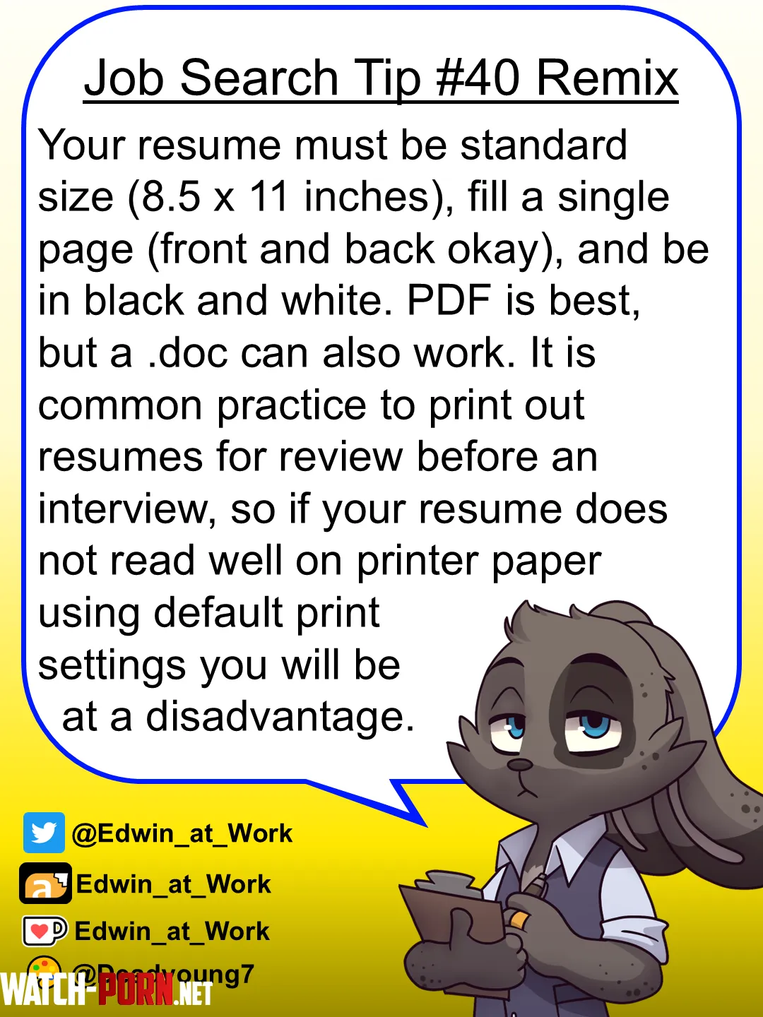 Job Search Tip Print Your Resume by Edwin_at_work