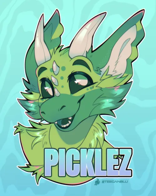 Thumbnail Picklez the Angel Dragon: Teeganblu's Furry Art | furry