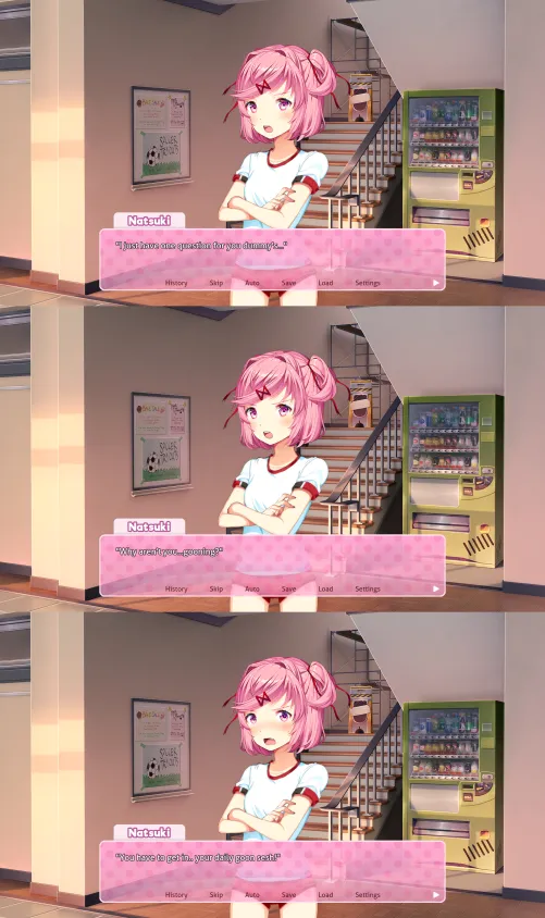 Thumbnail Natsuki Suspects You Aren't Gooning Made by Me by DannyYTee | DDLCRule34 Category