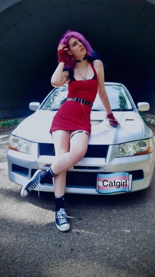 Thumbnail Confident-Afternoon9's Dream Girl with a Dream Car - Femboy Category