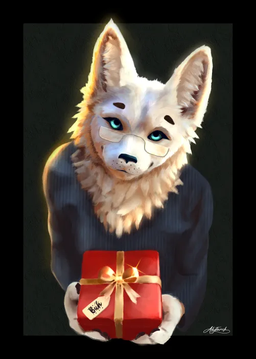 Thumbnail Furry Christmas Portrait Painted by Alytarcha