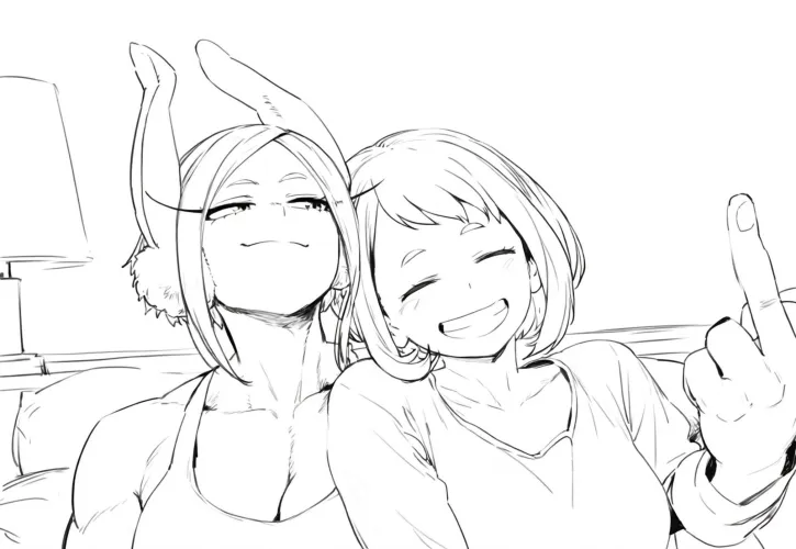 Thumbnail ParallaxFused Yuri: Ochako vs. Mirko in Hot Bunny Outfits