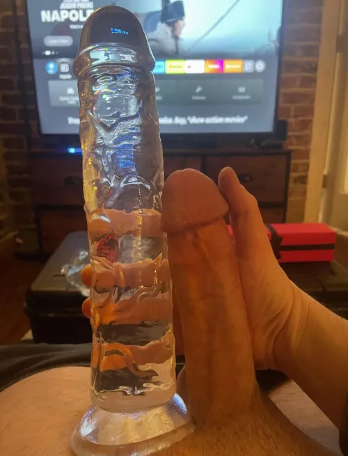 Thumbnail Unveiling Pleasure: A Journey with Huge Clear Dildo