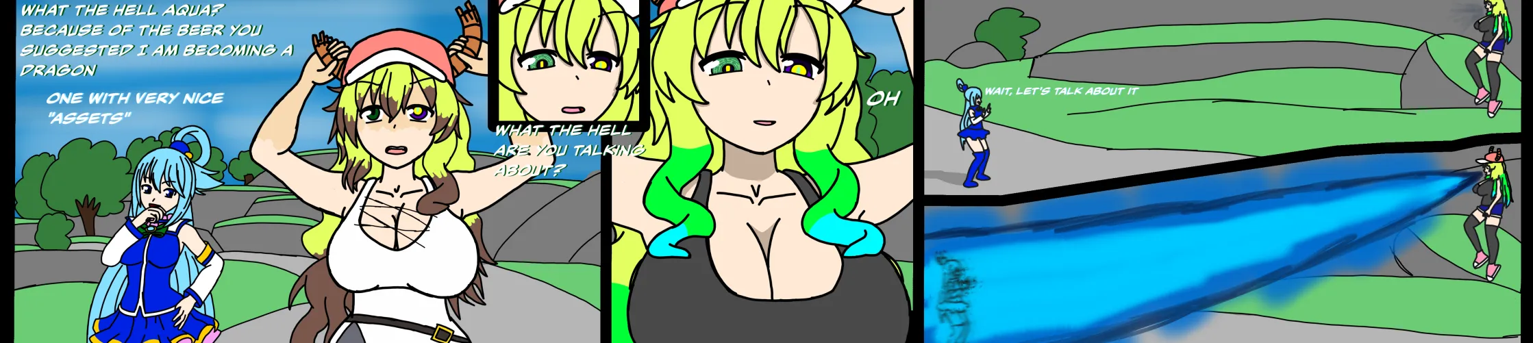 Thumbnail Fantasy Fusion: Kazuma's Dragon Beer Lucoa Transformation