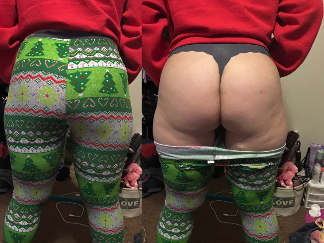 Thumbnail Sassy MILF Christmas Legging ONOFF: A Closer Look by sassyandherstud