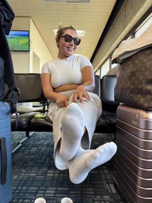 Thumbnail Socks Fun at the Airport by 420lexisexi - socksgonewild Adventure