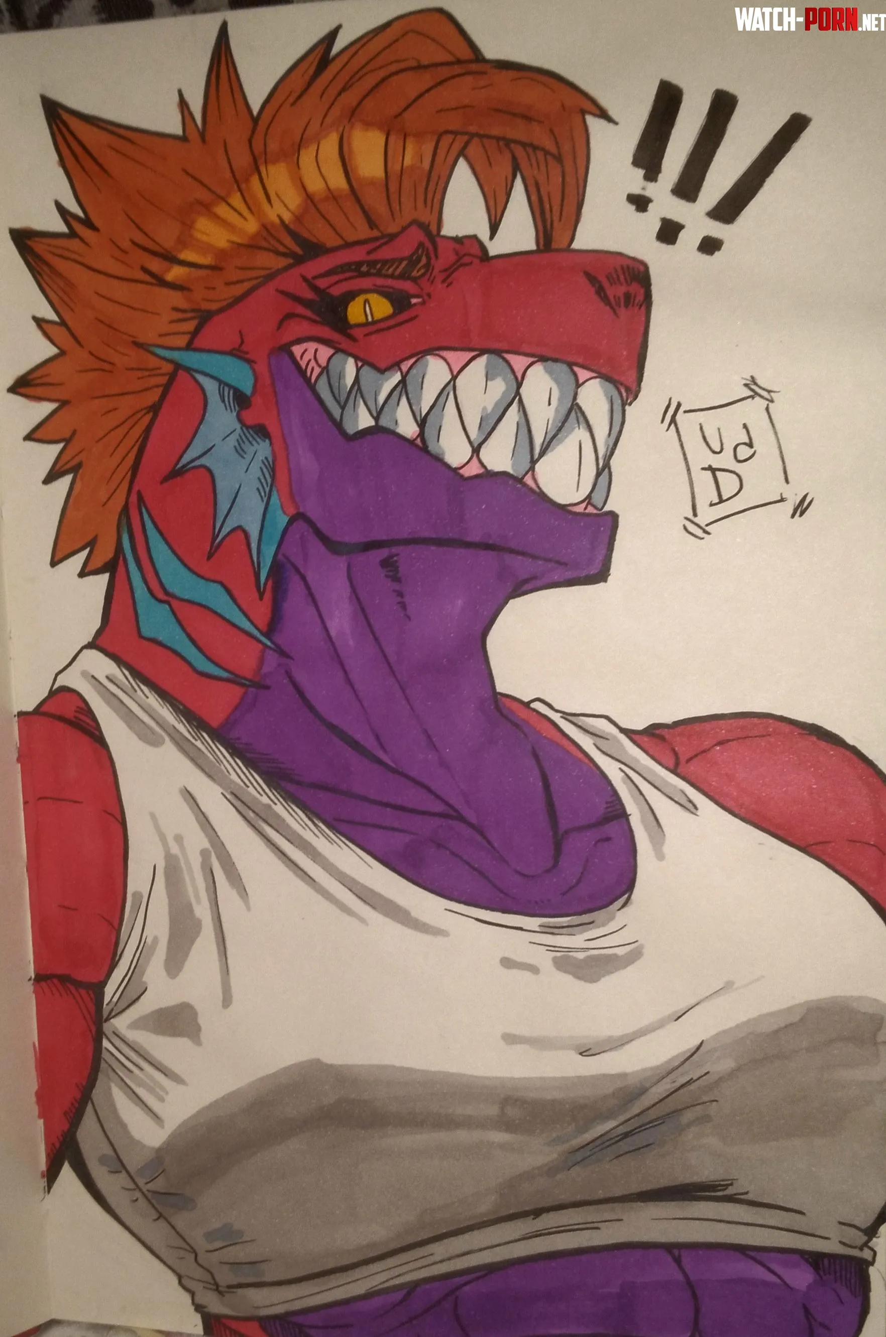 Melancia the shark art by me by Lazaxus