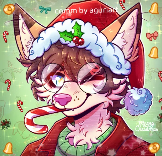 Thumbnail Festive Furry Fun: 'Another Xmas Icon Finished Yay' - ZER0AGURIART Shares Artistic Triumph