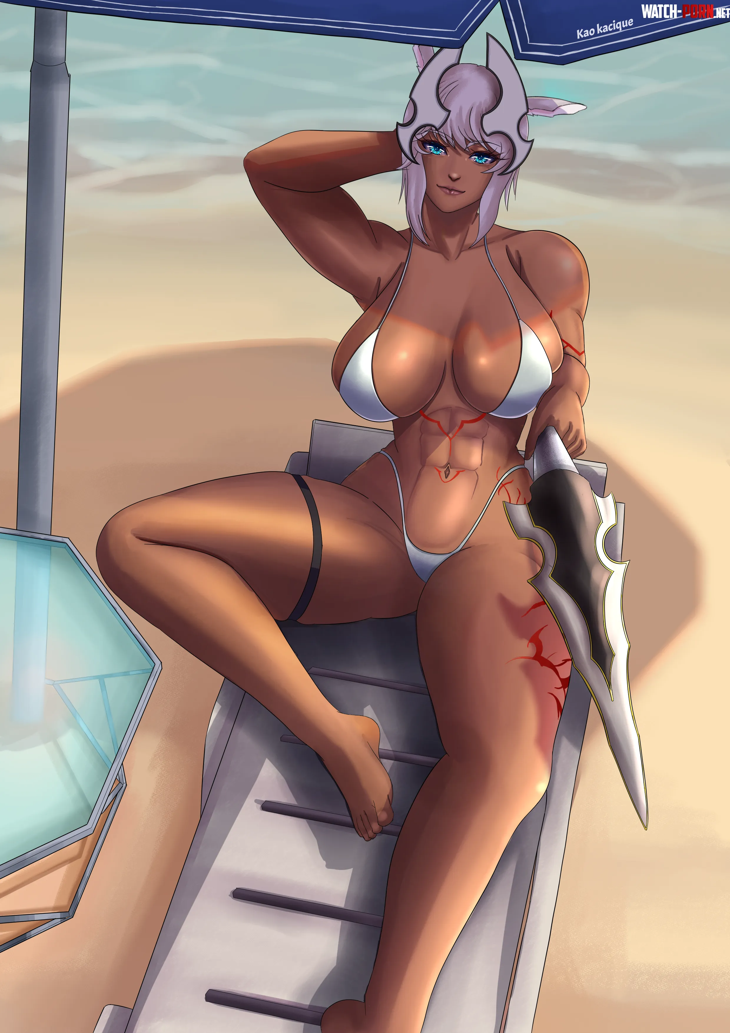 Caenis relaxing at a beach Kaokacique by KaoKacique