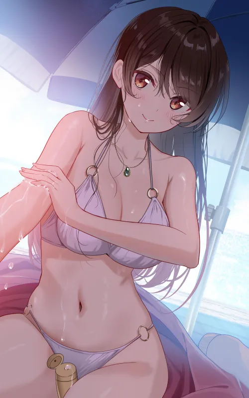 Thumbnail Chizuru Applying Sunscreen: Rent A Girlfriend Sensation | pantsu