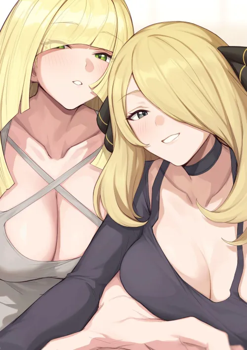 Thumbnail Cynthia And Lusamine Evan Yang by A_MASSIVE_PERVERT