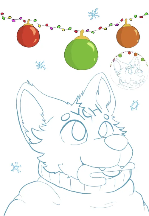 Thumbnail Art Commissions Open: Christmas YCH 9 with Circular Icon by Starlit_Fox