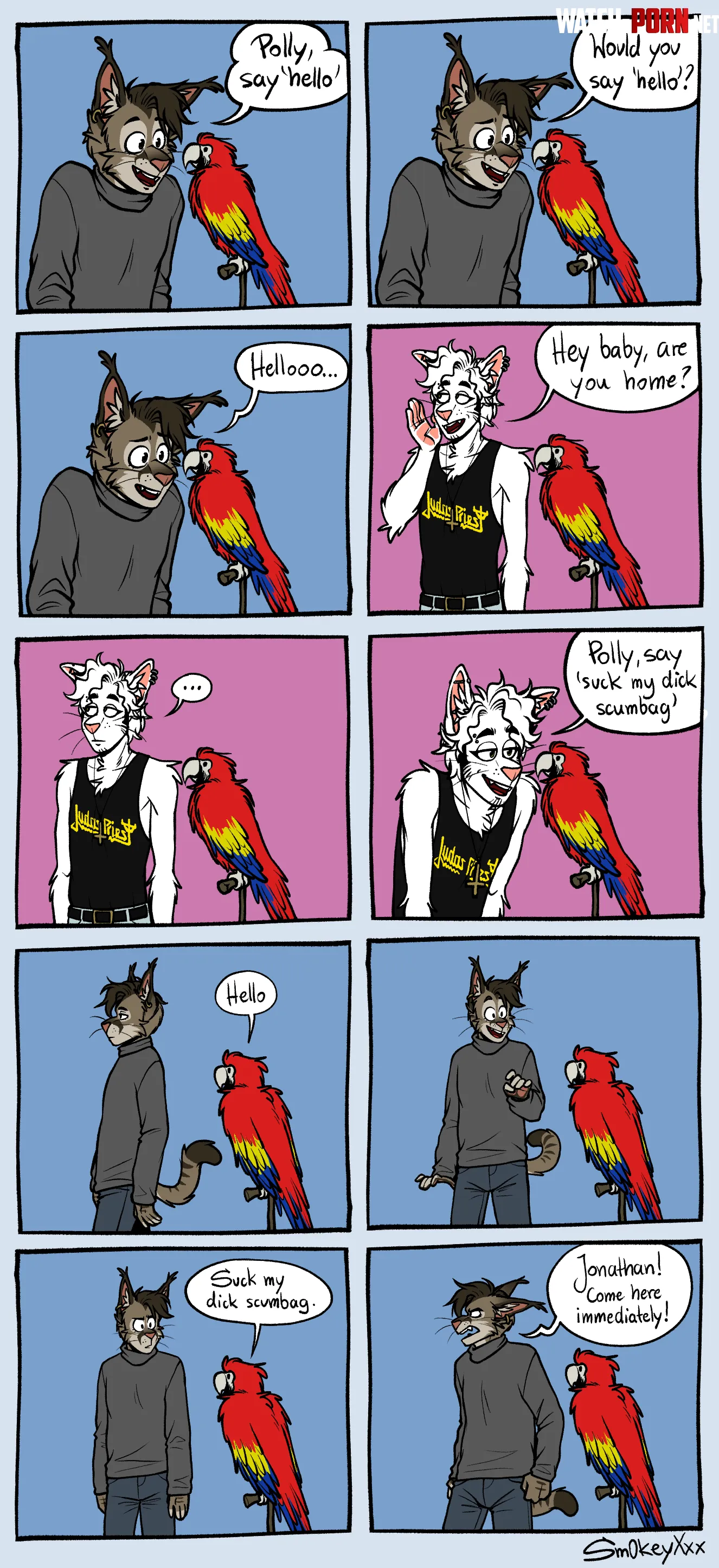 Parrot comic by me Tagged for language by Sm0keyXxx