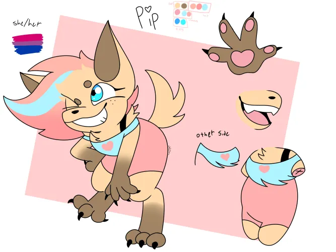 Thumbnail Epic OC Pip the Fennec Fox Ref Sheet by aWILDsticc | Furry Art