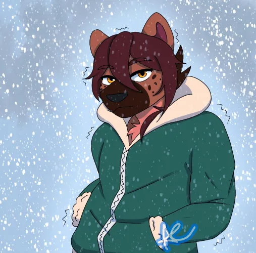 Thumbnail Hyena in Snow: A Surprising Combo