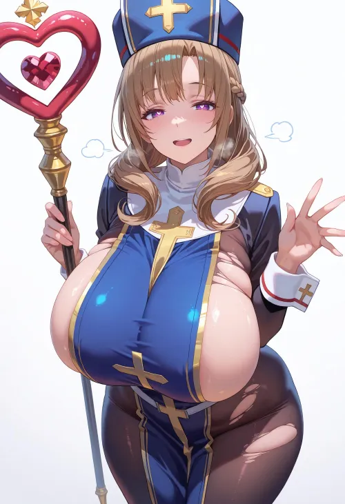 Thumbnail Priestess Mamako MILF from Isekai by CheetahSperm18 | AnimeMILFS