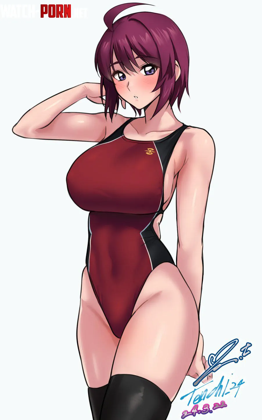 Lunamaria Hawke in ZAFT Themed Swimsuit Mobile Suit Gundam Seed Destiny Yoo Tenchi by ecchi_neko