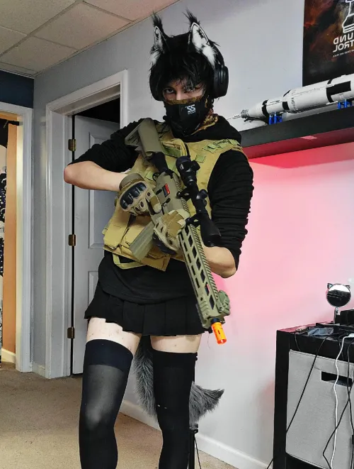 Thumbnail Airsoft Field Fashion: willzoneiumOwO's Unique Clothing Choice for Femboys