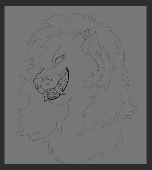 Thumbnail Headshot Work in Progress Art by Lazy-Ozay in Furry Style