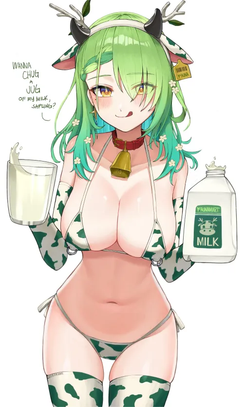 Thumbnail Fauna Milk: A Hololive Delight by Migokami | llamanatee | BigAnimeTiddies