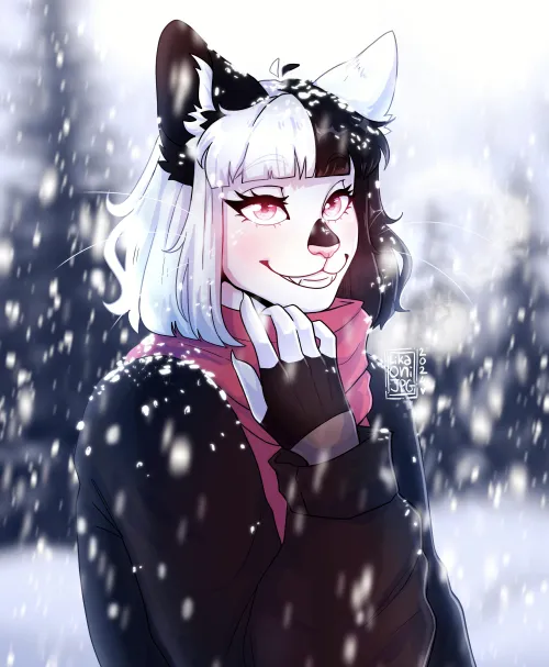 Thumbnail Likaoni: Winter Cat Artistry by a Talented Creator