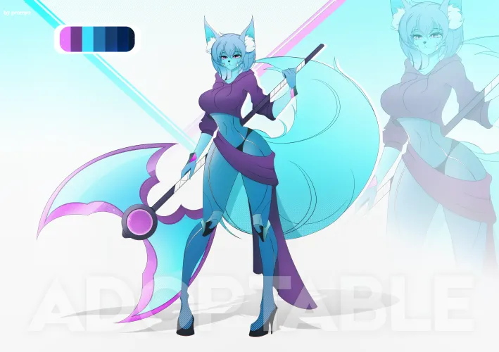 Thumbnail Fox Girl Adopt SB45 by Promya - Either_Quantity4385 Furry Creation Available