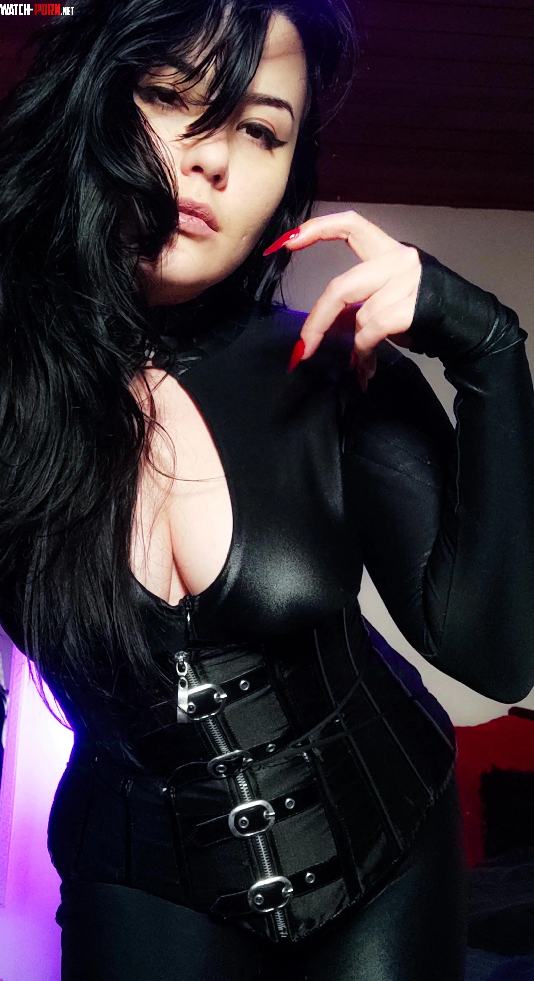 This catsuit and corset are my absolute passions Dont you agree I look insanely hot in them by Sparxlitz