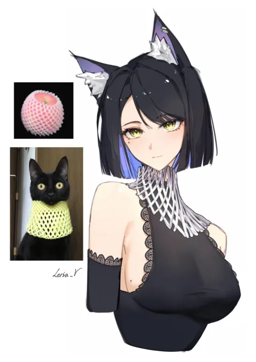 Thumbnail Unveiling the Artistry of Neko OC leriav by Faoovo in MonsterGirl Category