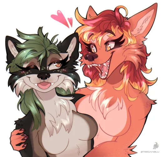 Thumbnail Teeganblu: Admire This Cute Furry Couple Commission by Teeganblu