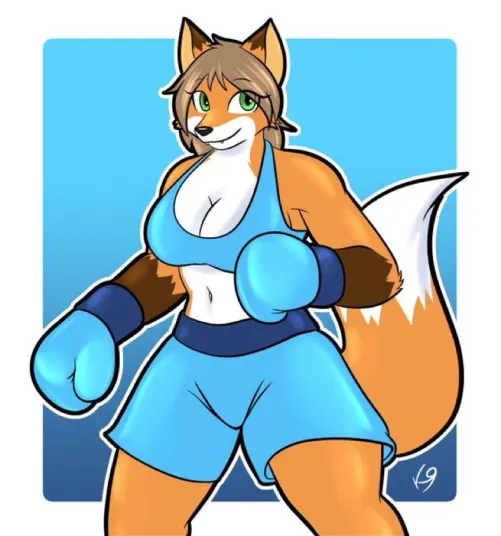 Thumbnail Fast-Fox Presents Kiera the Boxer Vixen: Art by theK9team on TwitterX