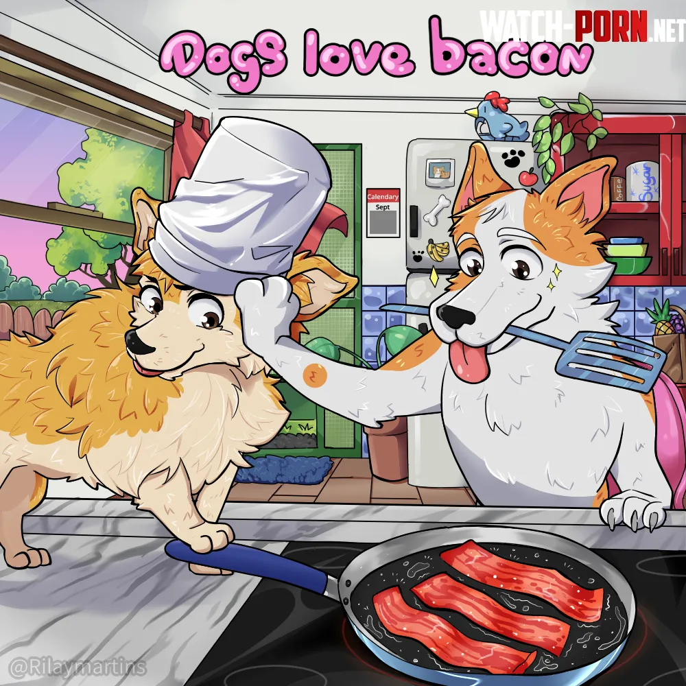 Dogs love bacon  Art by me Comms Rilaymartins9568 by Rilaymartins