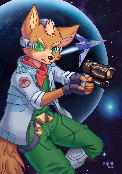 Thumbnail Fox McCloud Artistry Unleashed by EijiRK_art in the Furry Domain