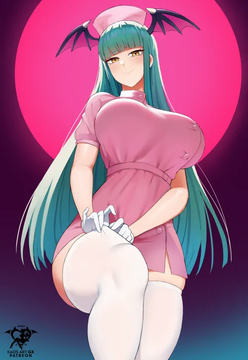 Thumbnail Dive into the World of Nurse Morrigan from Darkstalkers by Terran117 - MonsterGirl